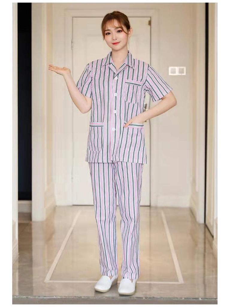 Унисекс Набор больничных халатов из чистого хлопка - Удобный костюм из двух предметов для больницы и домашнего ухода