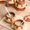 Керамический набор банок для специй для кухни: Контейнеры для хранения соли, глутамата натрия, сахара, перца