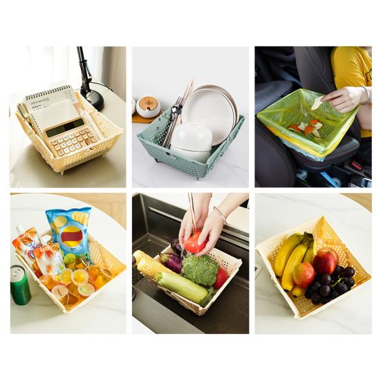 Складной дуршлаг Складная корзина для слива с ножками для опоры Можно мыть в посудомоечной машине Кухонный дуршлаг для фруктов овощей пасты