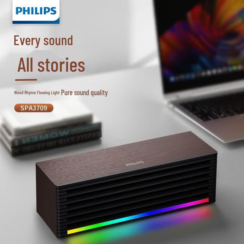 Philips SPA3709 Деревянная настольная Bluetooth-колонка для компьютера (Китайская версия)