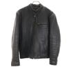 Genuine Leather Riders Jacket 36 Black Single Men's Used