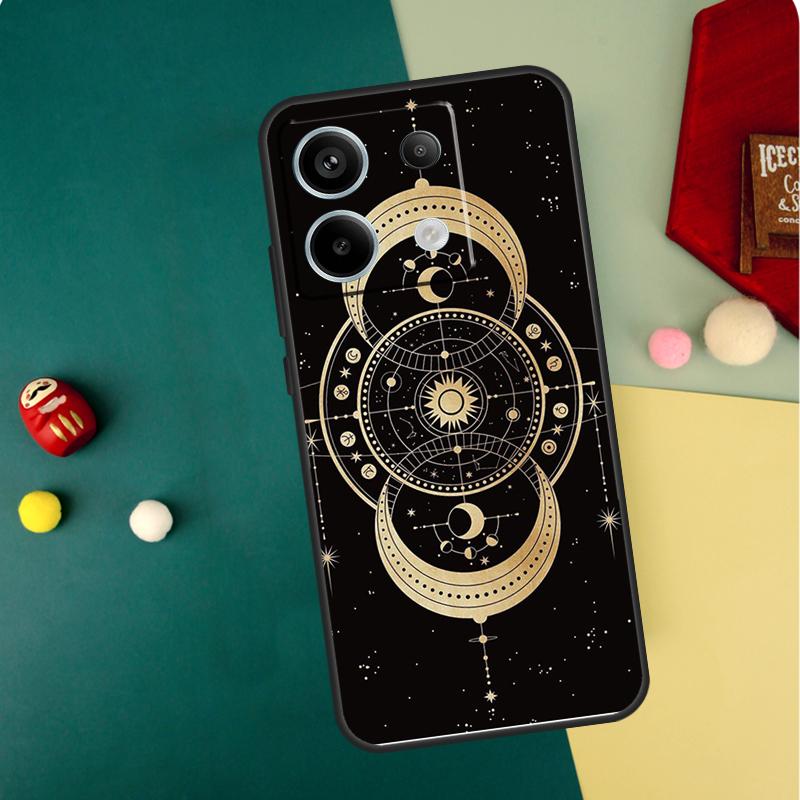 Galaxy Moon Stars Phase Totem Art Case For Xiaomi Redmi Note 14 13 12 11 10 9 15 Pro Plus Redmi 15 14C 13C 10C 12C 15C Funda