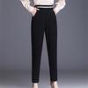 2022 весенне-осенние корейские модные женские эластичные брюки с высокой талией, брюки-карандаш для женщин, свободные однотонные прямые брюки в стиле Харадзюку