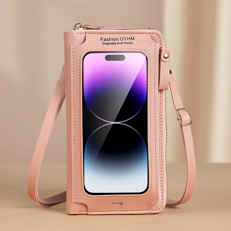 2024 Women's Anti-Theft Touchscreen Crossbody Bag - Versatile Transparent Mini Shoulder Phone Wallet