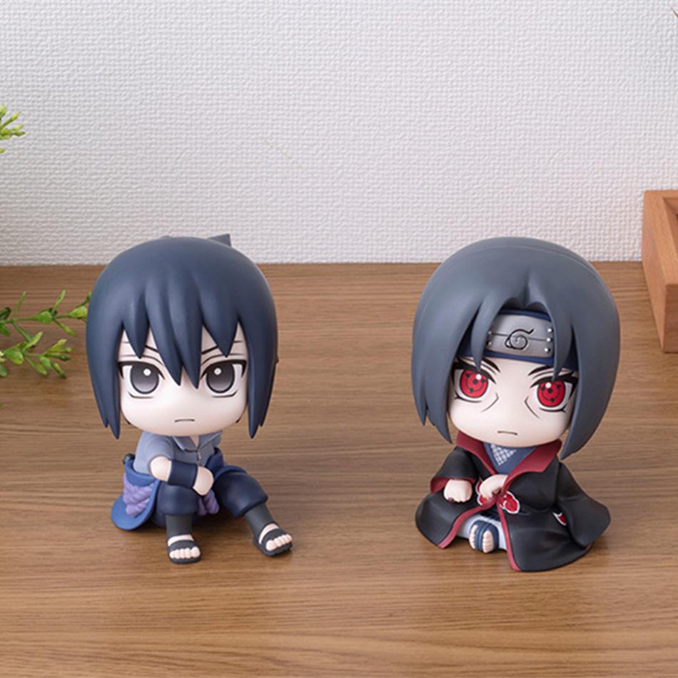 Anime Naruto Figure Naruto 9cm Kakashi Q Version Kawaii Sasuke Itachi Action Figurine Car Decoration Collection Model Gifts