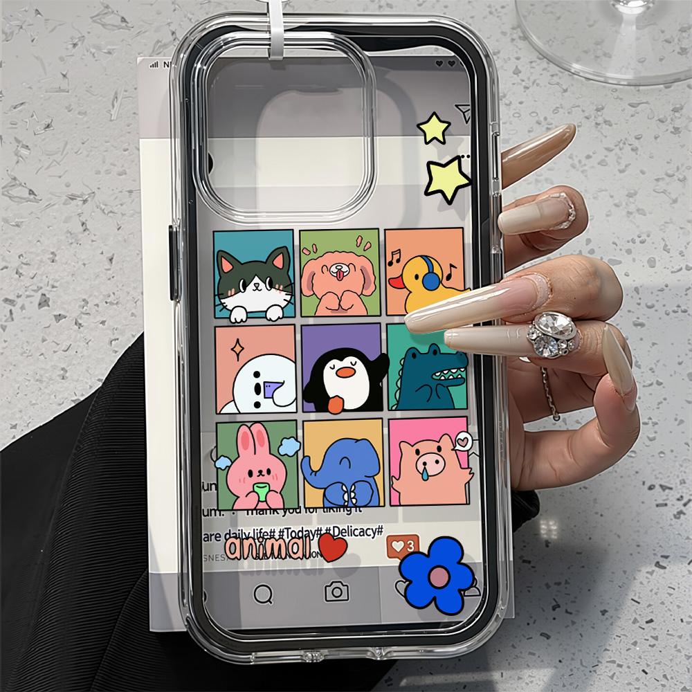 Painted Phone Case for iPhone 17 11 12 13 14 15 16 iPhone 17 12 13 14 15 16 Pro 17 12 13 14 15 16 Pro Max High Quality Painted Animal Cute Phone Case