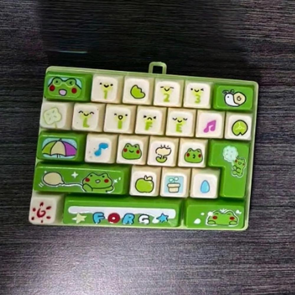 Squeeze Feel Keyboard Fidget Pendant Colorful Fingertip Button Key Ring Student Use