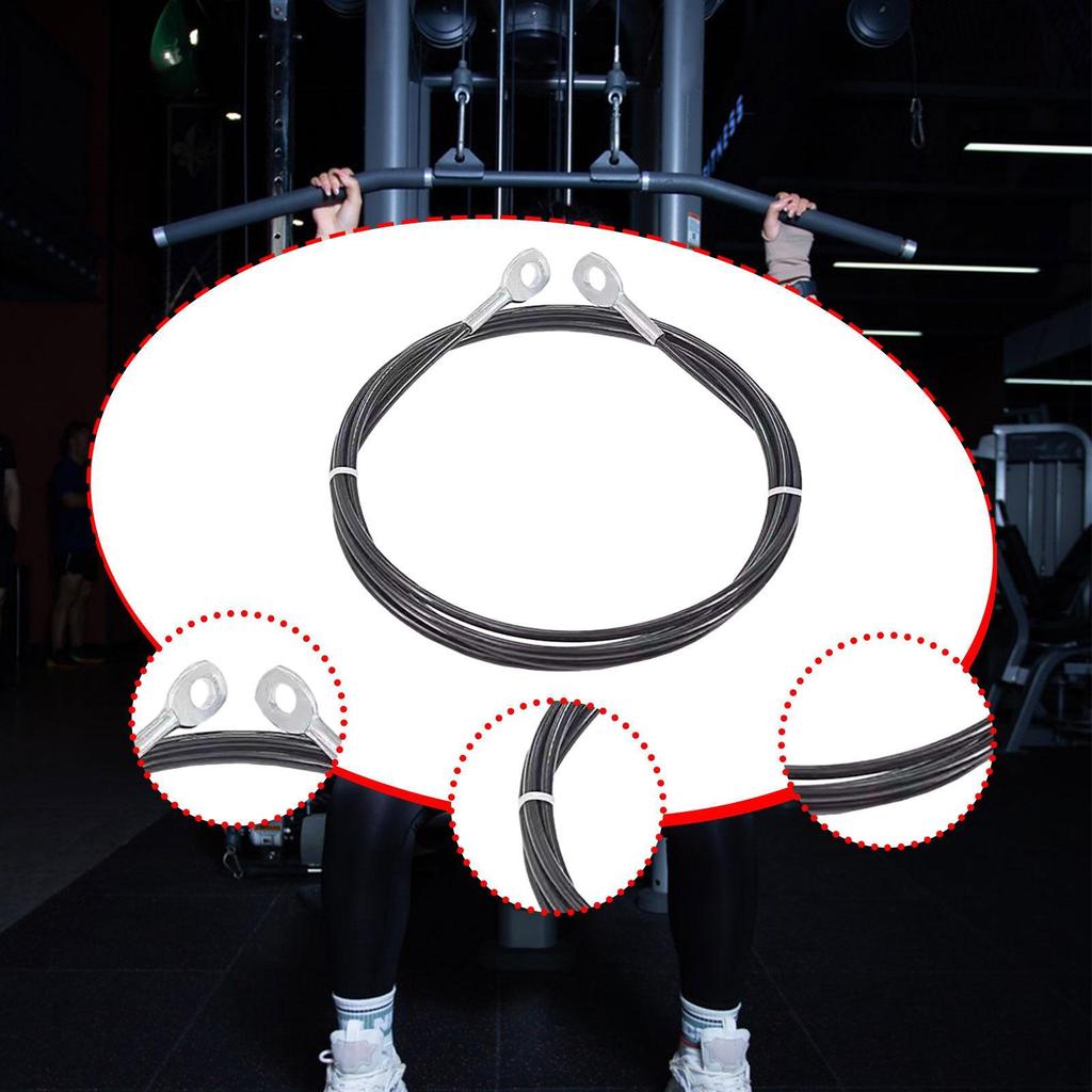 Фитнес-трос для блока 6 мм Сверхпрочная насадка Практичный аксессуар для тренировки запястий, рук и предплечий