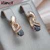 Элегантные серьги-капли Kinel с цветным цирконом для женщин