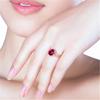 Elegant and Minimalist Socialite 2-carat Tourmaline Red Ring with Multiple Luxurious Diamond Studded Rings 2026