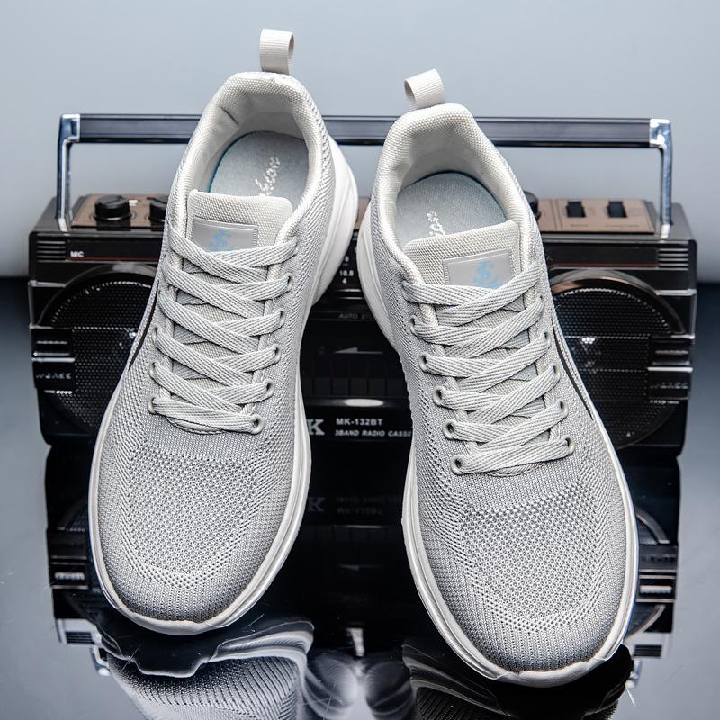 Большие размеры Amazon wish повседневные кроссовки с мягкой подошвой дышащие одинарные туфли с сетчатой подкладкой для бега мужские