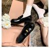 Sheepskin Version~ British Leather Thick-soled Black Small Leather Shoes Women's Gold Coins Lazy One-pedal Loafers Flat Single Shoes