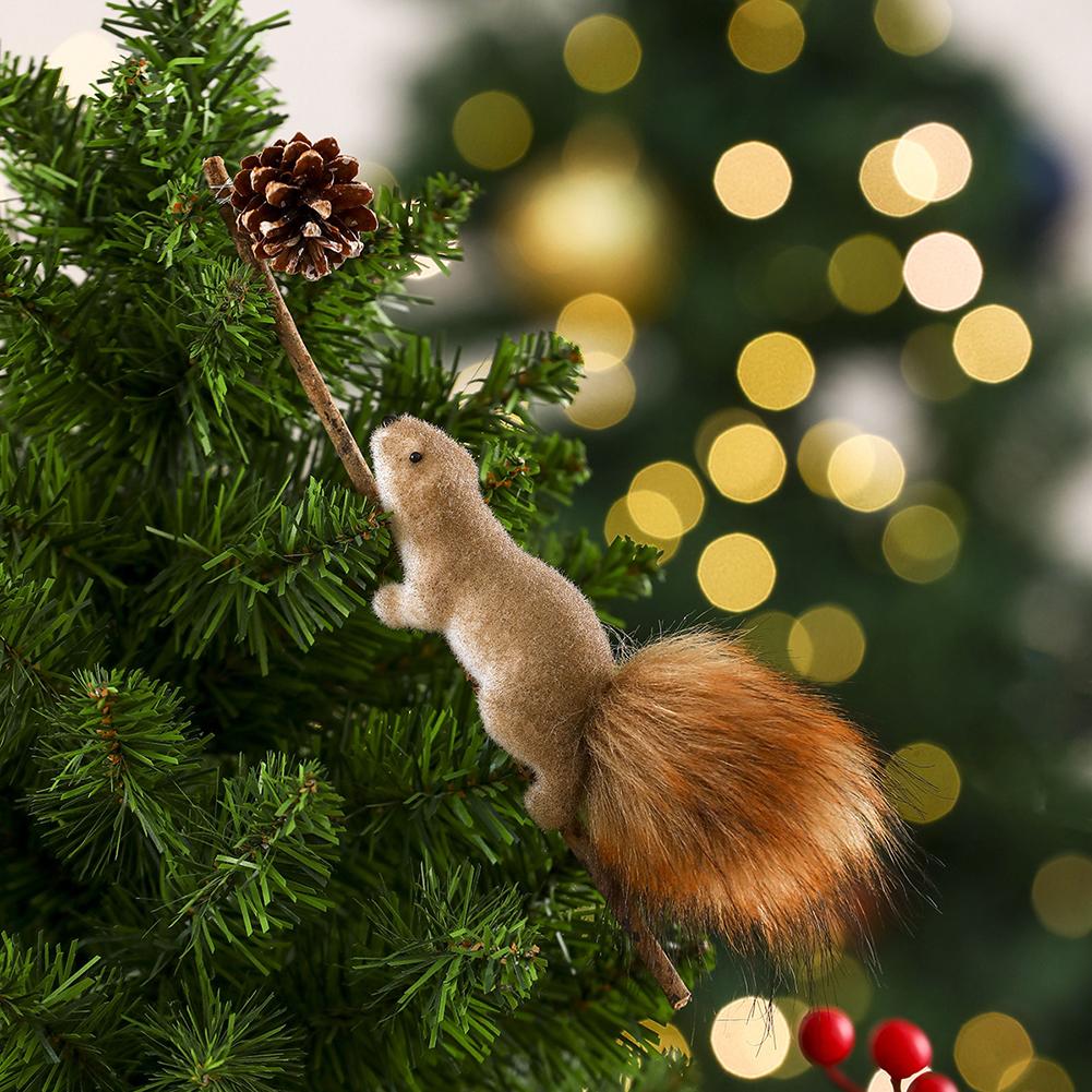 Animal Tree Decorations Squirrel Christmas Ornaments Intricate Painted Details