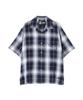 Avirex One Point Ombre Check Short Sleeve Ombre Check Size XL Shirt, Men's Shirt, (110), Blue, 783-5123010
