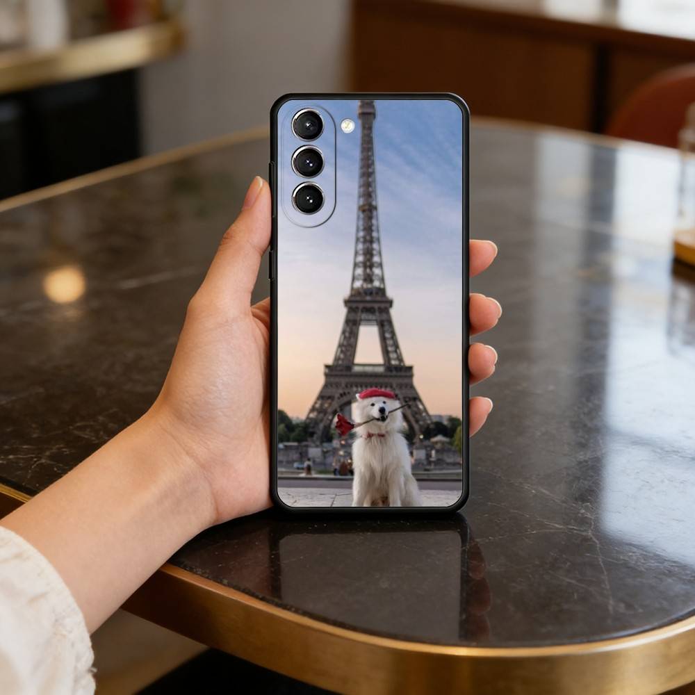 Милый Чехол с Собакой Самоед для Samsung Galaxy S21 S25 FE S24 S23 Ultra S20 S9 S22 Plus S10 TPU Чехол