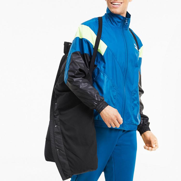 Puma Classics Long Down Hooded Mid-Length Warm Down Jacket Men Outerwear Black 599309-01