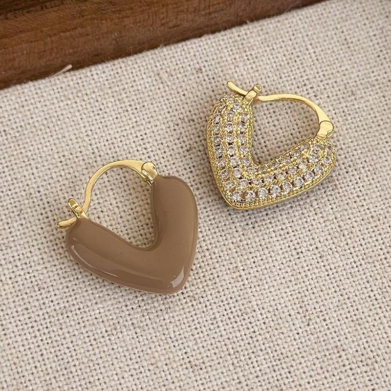 Простые новые коричневые геометрические серьги в стиле ретро с темпераментом, французские серьги, украшения для девочек