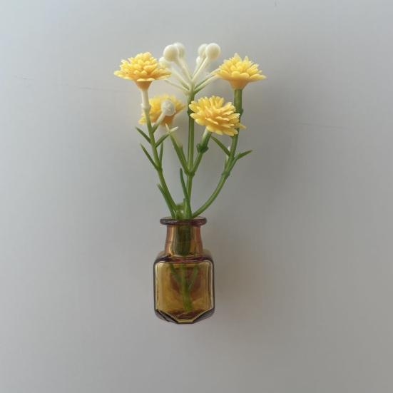 Магнитные Мини-Вазы для Холодильника Милые Крошечные Магнитные Стеклянные Вазы Аксессуары для Холодильника Маленький Горшок для Растений для Шкафчика Офиса Кухни Декор