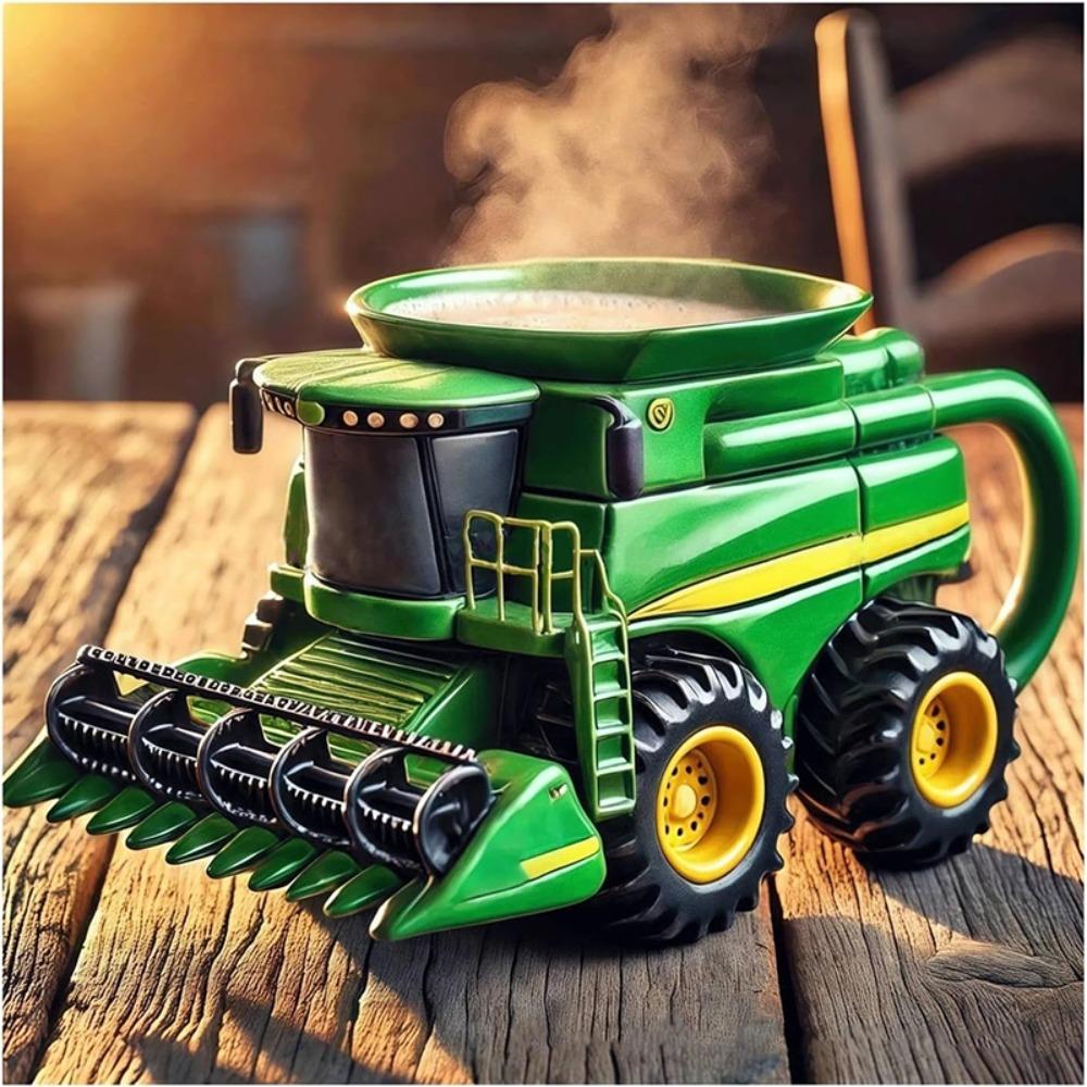 11 Ounces Tractor Coffee Mug Handcrafted Semi-Truck Coffee Mugs Fashion Coffee Cup  For Men