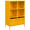 VidaXL Buffet haut jaune moutarde 68x39x103,5 cm acier, armoire à livres, armoire à livres moderne, étagère à livres, 851385