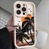 Чехол для iPhone 17Pro с изображением кокосовой пальмы на закате, Эстетичный защитный чехол для iPhone 16Pro, 15, 14, 13