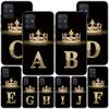 Diamond Crown Letter Case for Samsung Galaxy A52 A12 A53 A51 A32 A21s A22 A31 A72 A02s A13 5G A11 A41 A03s Silicone Phone Cover