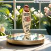 2D Flat, 1pc 7.87in Vintage Round Metal Aluminum Sign, Spanish "Advertencia Nunca Discutas Con Una Mujer" Funny Warning Quote Design, Retro Humorous