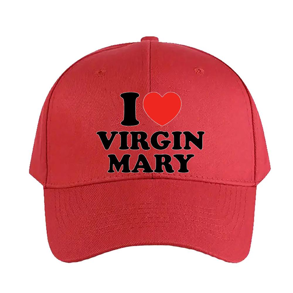 I Love Virgin Mary Cap summer woman Man Adult Hat Fashion Casual Adjustable Printed Baseball Caps Trucker Cap