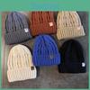 Mens Knit Hat With Solid Color Design Accents Thick Warm Beanie For Winter Sports And Outdoor