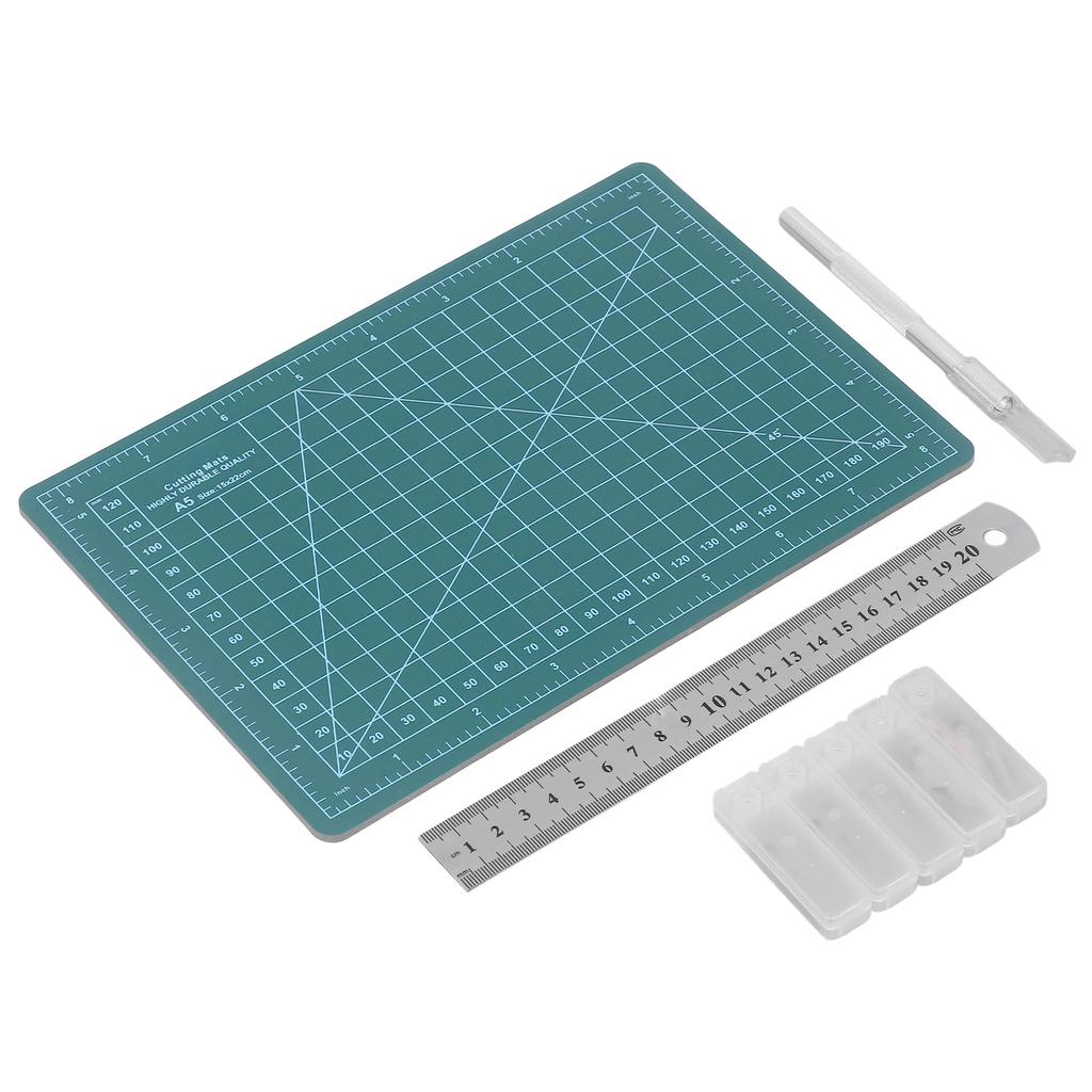 Коврик для резки ткани A5 15x22 см прочный пластиковый точный дюймовый мм масштаб швейный коврик для резки с ножом