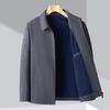Spring and Autumn New Style Wool Jacket Men's Lapel Large Size Business Casual Administrative Cadre Middle-aged Dad Jacket