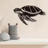 Charming Metal Sea Turtle Wall Artwork - Delightful Turtle Decor. An Enchanting Piece for Beach House and Front Door