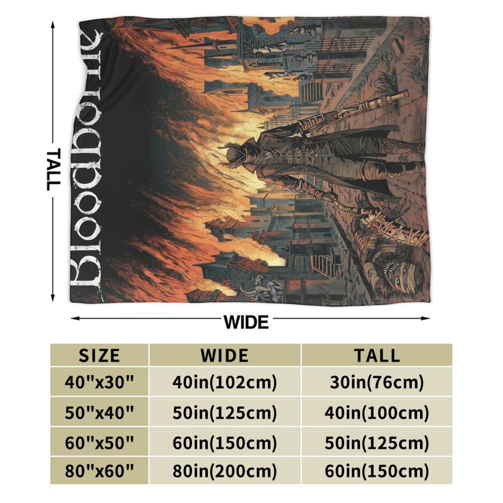 Одеяло Bloodborne Dark Souls Теплое Мягкое Плюшевое Одеяло с Принтом для Девочек Мальчиков Диван Кресло Фланелевое Покрывало Покрывало для Кровати