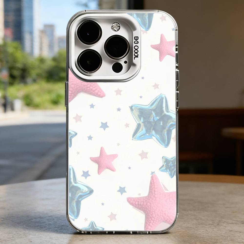 Fragola Stars Case for iPhone 16 15 14 13 12 11 Pro Max Plus Air 16E X XR XS Max Hard Shockproof Bumper Cover