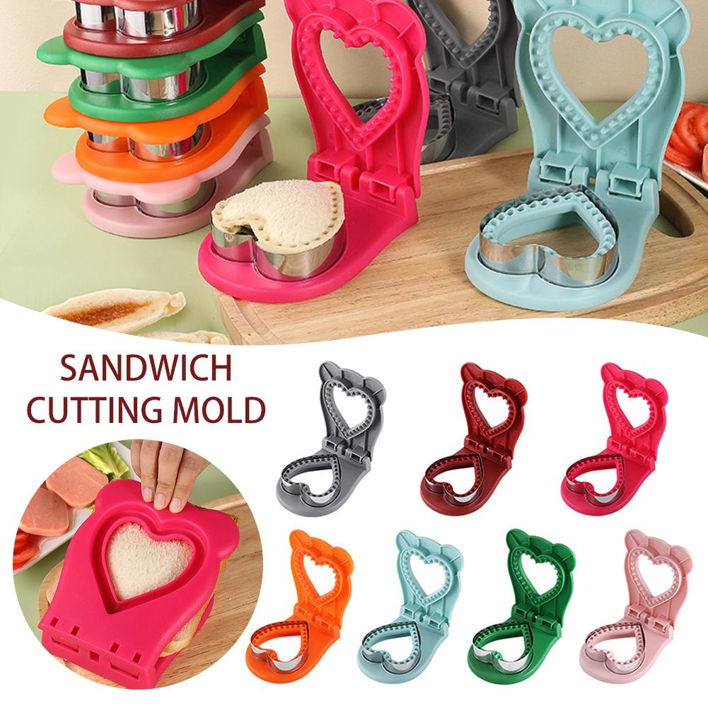 Uncrustables Sandwiches Cutter Sealer WIth Heart-Shape Crustless Bread Sandwiches Sealer Kitchen Accessories