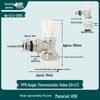 Полностью медный 4-ходовой термостатический угловой клапан PPR для радиаторов и теплого пола
