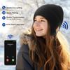 Music Hat Winter Windproof Music Cap 5.0 Bluetooth Wireless Stereo Headphones Music Hat Ear-Covering Headset Beanie Headwear