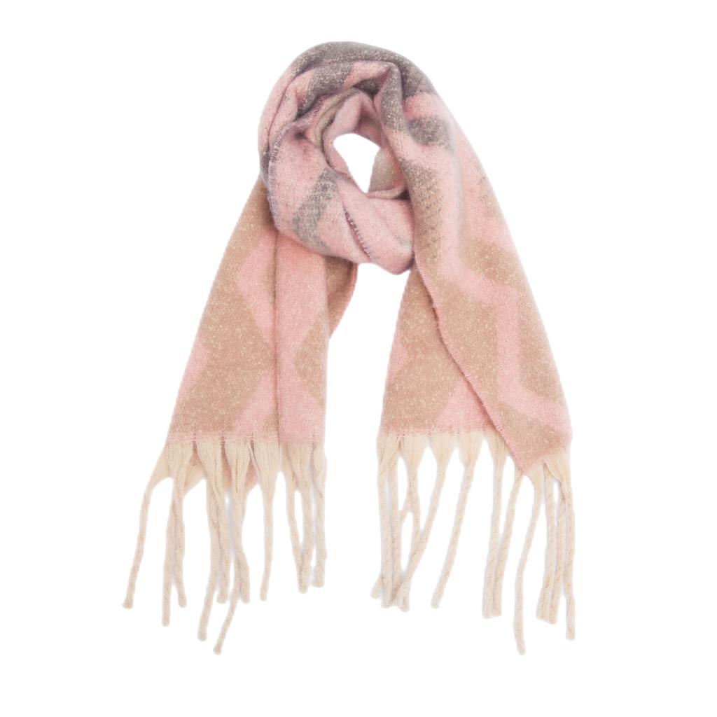 Female Shawl Autumn Winter Thick Scarf Tassel Gradient Wavy Scarf