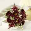 Simulated Flower Artificial Peony Flowers Realistic Exquisite Faux Floral Arrangement for Home Wedding Party Decoration