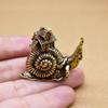 Hip Hop Exaggerate Solid Brass Snail House Small Ornaments Tea Pet Ceremony Copper Simulation Animal Figurines Miniatures Toys