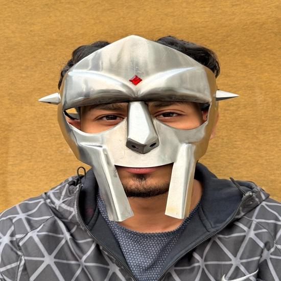 MF Doom Gladiator Mask Антикоррозийная стальная маска для лица для косплея, костюмов, рождественских подарков
