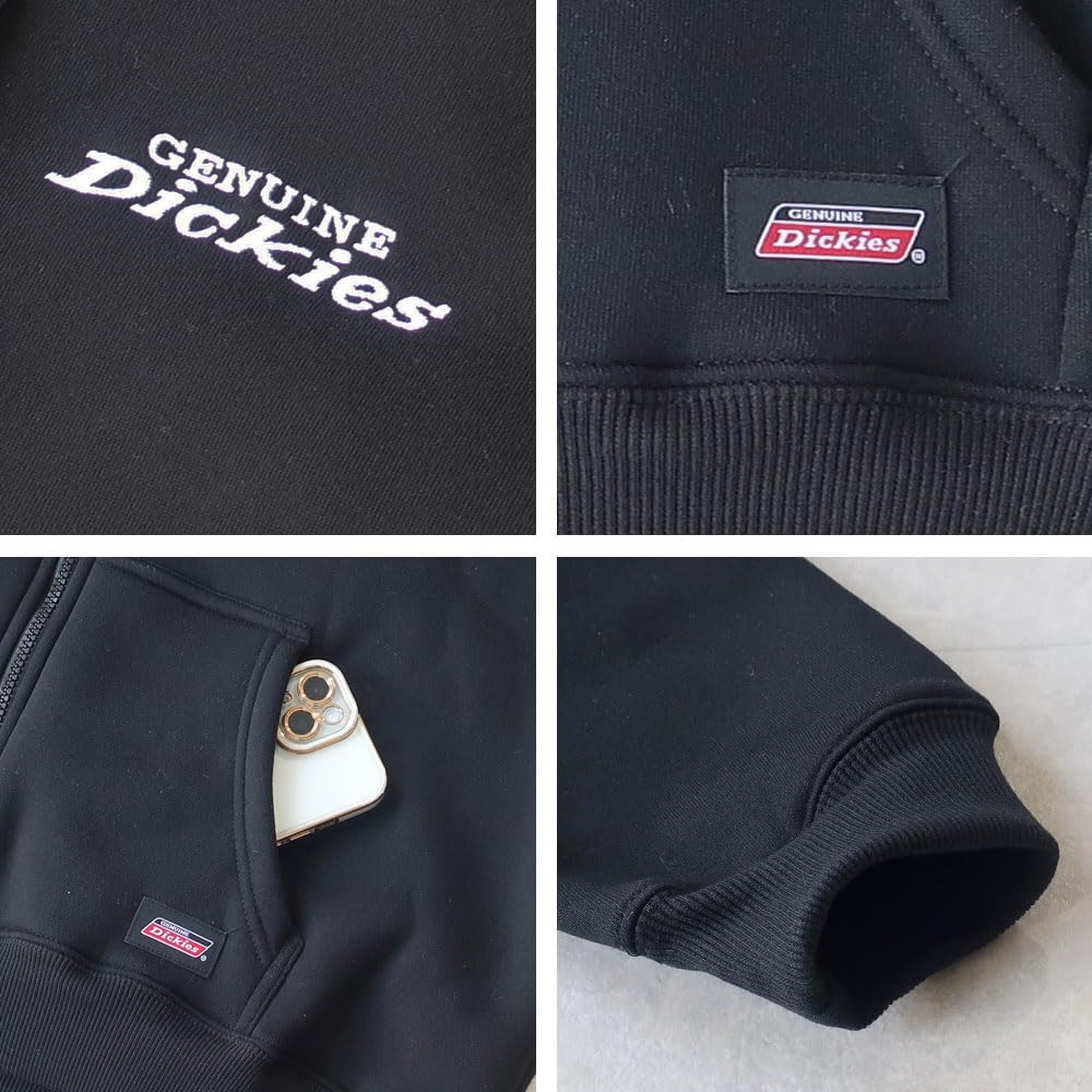 Мужская толстовка с молнией Dickies больших размеров, на флисовой подкладке, с длинным рукавом, размеры 3L, 4L и 5L, 10001760 (JP, Алфавит, 3L, Коричневый)