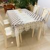 Luxury Lace Tablecloth for Living Room Bedroom Cover Table Party Table Cloth American White Embroider Table Decoration