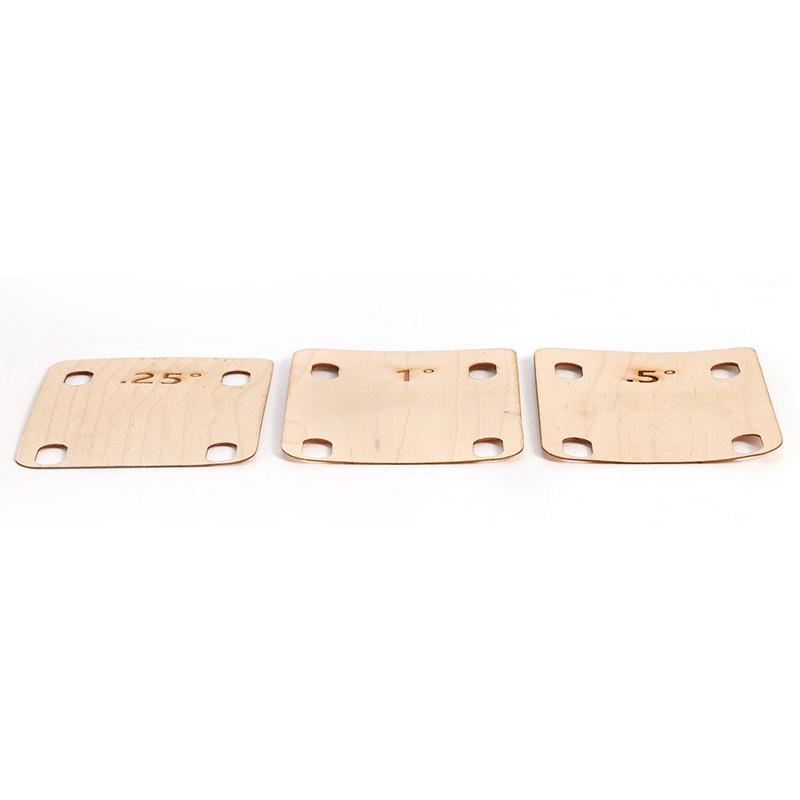 3 Pcs Electric Guitar Neck Shims Maple Plate 0.25 0.5 1 Degree Music Instruments Electric Guitar Replacement Parts