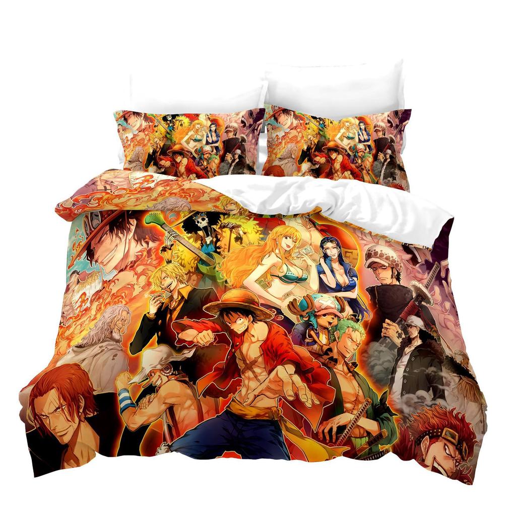 Animation Cartoon 3D Digital Printing Quilt Set Three-Piece Set