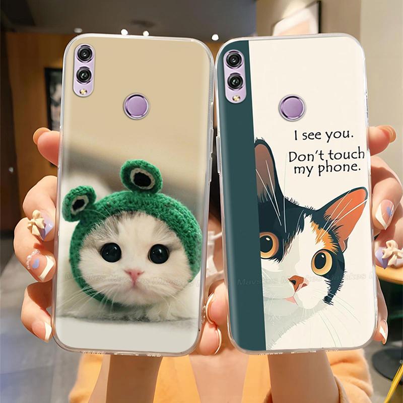 Чехол для Honor 8X Модный Прозрачный Цветной Мягкий Задняя Крышка Телефона Для Huawei Honor 8X Силиконовый Funda Бамперы Оболочки для Honor 8X