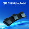 FS23 PM USB Triple Foot Switch Multifunctional Customized Foot Pedal Mechanical Switch for Image Acquisition Music Game