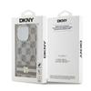 Dkny Iml Checkered Mono Pattern & Printed Stripes Magsafe Case For Iphone 13 Pro / 13 - Beige