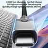 Легкий кабель USB 5.0 Поддержка 240 Вт Power Delivery и 80 Гбит/с Data Type C Двойной шнур для зарядки ноутбуков