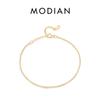 MODIAN 925 Sterling Silver Simple Tiny Thin Beads Stackable Adjustable Bracelets Valentine's Day Gift For Women Fine Jewelry